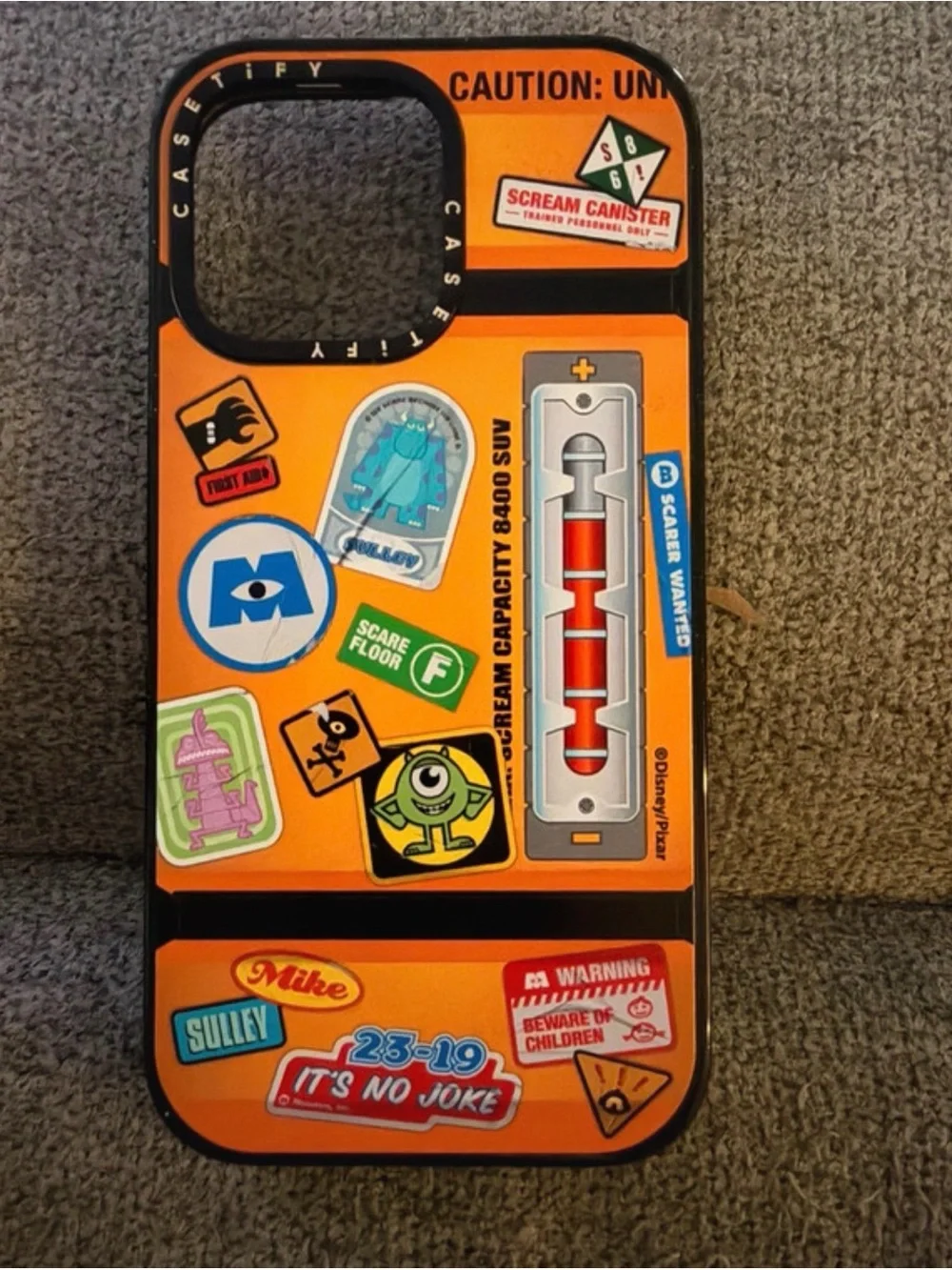 Casetify Orange Monsters, Inc. Sticker Graphic Protective Phone Case